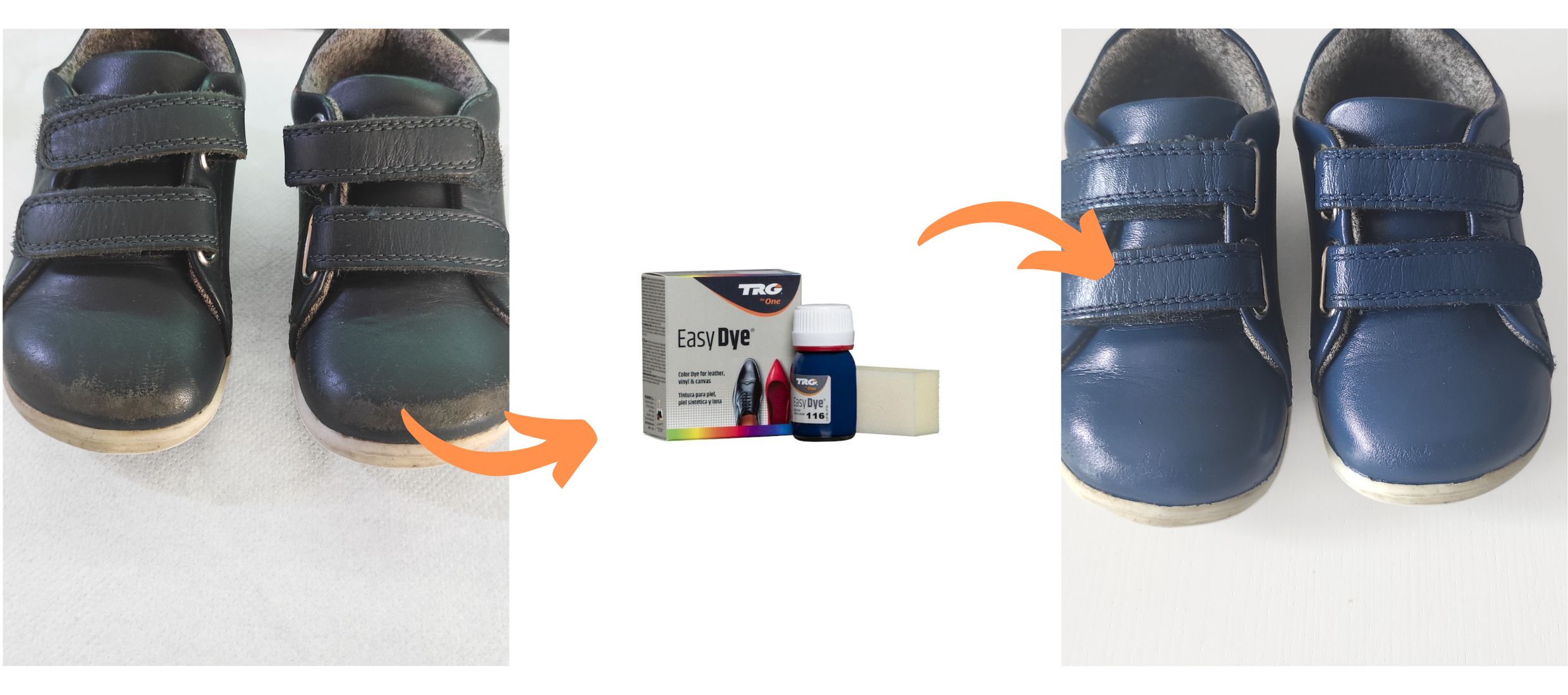Tmavě modrá Barva na dětské kožené boty Easy Dye TRG midnight 116
